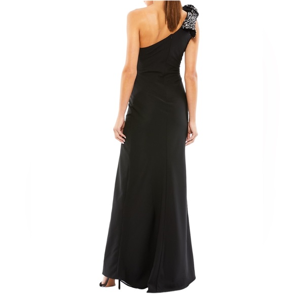 IEENA for Mac Duggal Sequined bow one-shoulder gown size 6 NEW - Picture 7 of 12